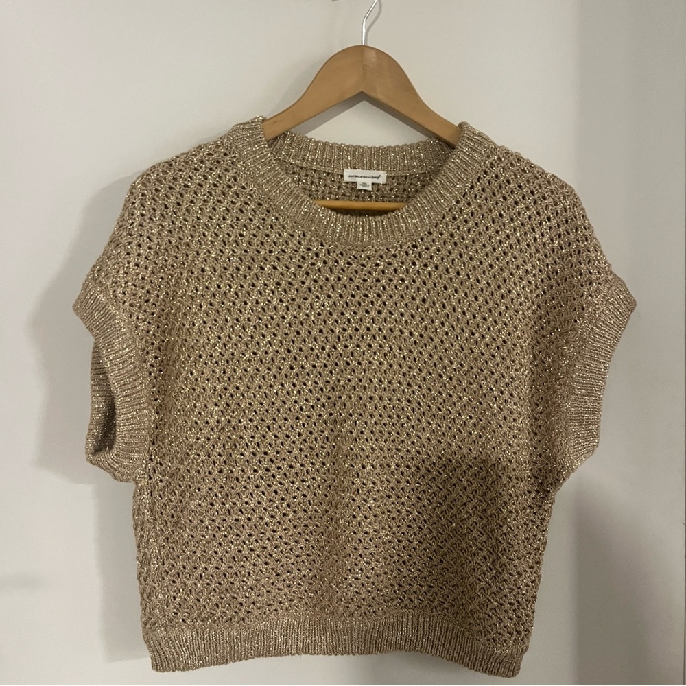 Unsubscribed Crochet Gold Sweater